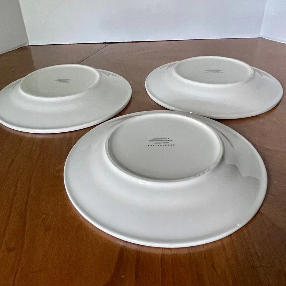Winter Fauna by Pottery Barn China Bird Salad Plate SET of 3